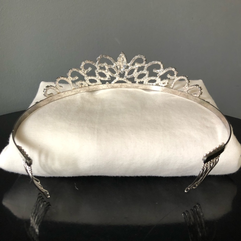 Silver Rhinestone Tiara - Picture 3 of 5